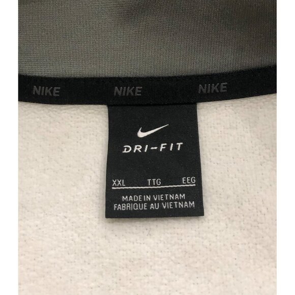Nike Dri Fit Mens 2XL Gray 1/4 Zip Long Sleeve Sweatshirt Pullover - Picture 3 of 6